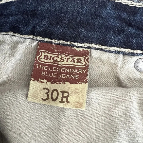 Big Star Jeans Maddie Skinny Mid Rise Blue Dark Wash Stretch Women’s Size 30R - Picture 10 of 11
